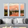 thumbnail image 3 of wall26 Canvas Print Wall Art Window View Orange Sunset Mountain Lake Forest Wilderness Nature Photography Realism Scenic Landscape Colorful Multicolor for Living Room, Bedroom, Office - 32"x48&q, 3 of 5