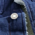 thumbnail image 7 of Men's Retro Fashion Outdoor Fleece Lined Denim Jacket for Winter Casual Wear Christmas Holiday,Dark Blue,3XL, 7 of 7