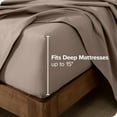 thumbnail image 3 of Bare Home Flannel Sheet Set - 100% Cotton - Deep Pocket - Twin XL, Taupe, 3-Pieces, 3 of 7