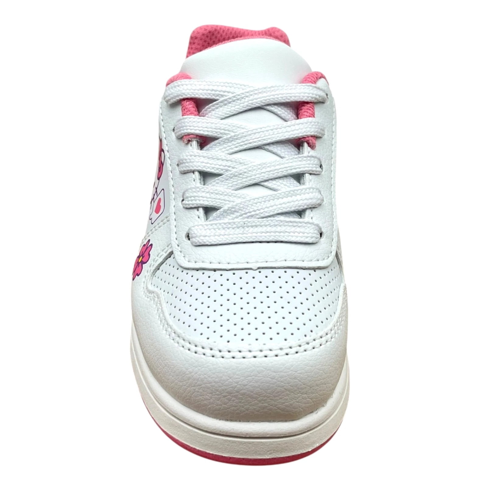 Hello Kitty Little Girls Court Sneakers Size 12 White Pink Purple Casual Lace-Up