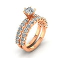 thumbnail image 3 of Certified 3.00ctw Diamond Solitaire Engagement Ring Bridal Set in 14k Rose Gold (G-H, I1), 3 of 5