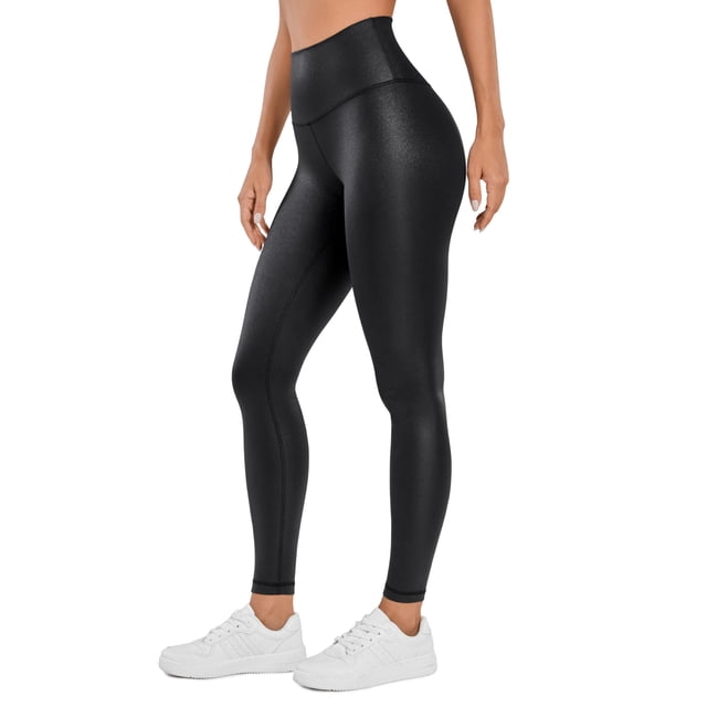 Leggings CRZ YOGA Butterluxe de cuero sintético de tiro alto 71 cm