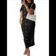 thumbnail image 1 of Vestido de Cóctel Ajustado Midi Texturizado con Bolsillos y Botones para Mujer Negro M, 1 of 7