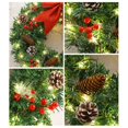 thumbnail image 4 of Christmas Wreath with Red Bow and Pinecone Front Door Lighted Wreath X-max Decorations 40/50/60cm Christmas Wreath, 4 of 4