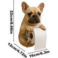 thumbnail image 2 of Porte-papier Hygiénique pour Chien, Porte-Rouleau de Toilette en Résine 3D pour Chiot, Organisateur Réaliste de Serviettes pour Rouleaux Standard, Mignon Distributeur de Mouchoirs Mural avec Support de Rangement, pour Déco de Cuisine et Salle de Bain, 2 of 8