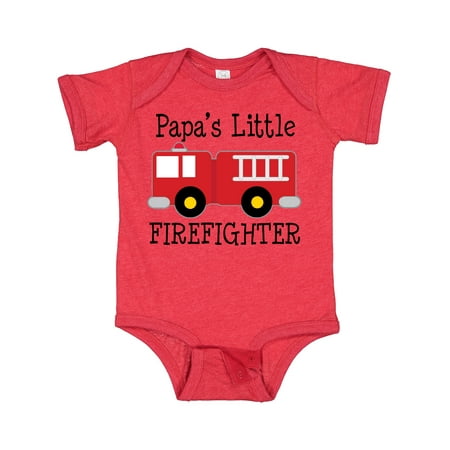 

Inktastic Papa s Little Firefighter Gift Baby Boy Bodysuit