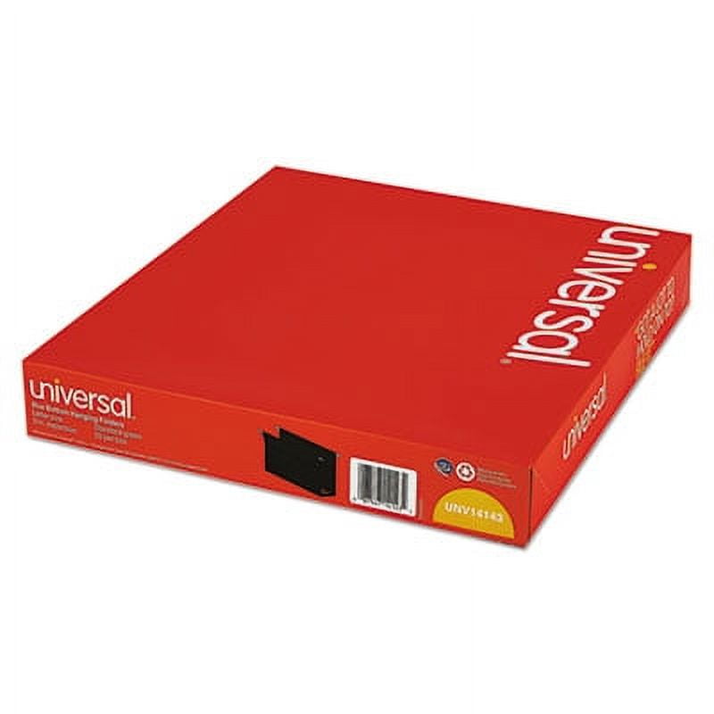 Box Bottom Hanging File Folders Legal Size, 1/5-Cut Tab, Standard Green, 25/Box
