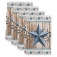 thumbnail image 2 of Texas Star Rustic Kitchen Towels Set of 4, Country Blue Berry Brown Wooden Plank Absorbent Dish Towels for Kitchen, Microfiber Hand Towel, Quick Drying Tea Towel for Cleaning Decorative Dishcloths, 2 of 7
