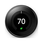 Google Nest Learning Thermostat - Programmable Smart Thermostat for Home - 3rd Generation- Works with Alexa - Black