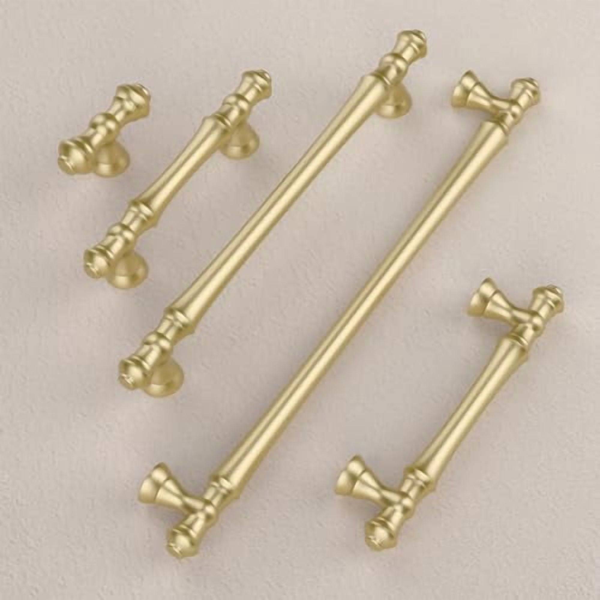 6 Pack 10 Inch(254mm) Brushed Gold Kitchen Cabinet Handles, Cabinet Pulls Kitchen Cabinet Hardware for Cupboard Drawer Pulls