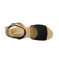 thumbnail image 5 of Soda Topic Open Toe Buckle Ankle Strap Espadrilles Flatform Wedge Casual Sandal, 5 of 5