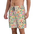 thumbnail image 2 of Cauagu Travel Print Men's Swim Trunks,Hawaiian Bathing Suit Swimsuits Beach Shorts with Pockets for Men Quick Dry Swimming Board Shorts-XX-Large, 2 of 6