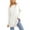 White, variant on Womens Long Sleeve Tops Crew Neck Casual Fashion Solid Color Loose Shirts Chic Summer Trendy Tees