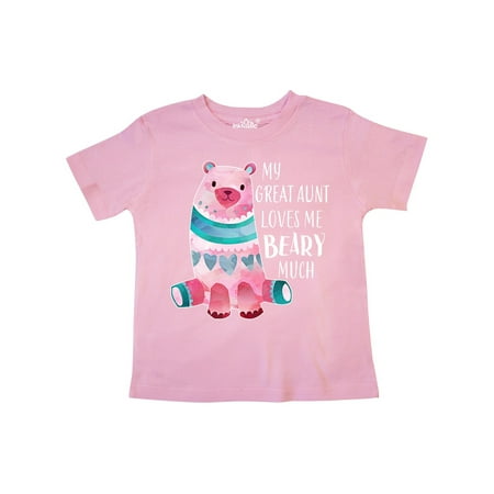 

Inktastic My Great Aunt Loves Me Beary Much with Cute Bear Gift Toddler Boy or Toddler Girl T-Shirt
