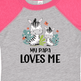 thumbnail image 4 of Inktastic Zebra My Papa Loves Me Boys or Girls Baby Bodysuit, 4 of 5