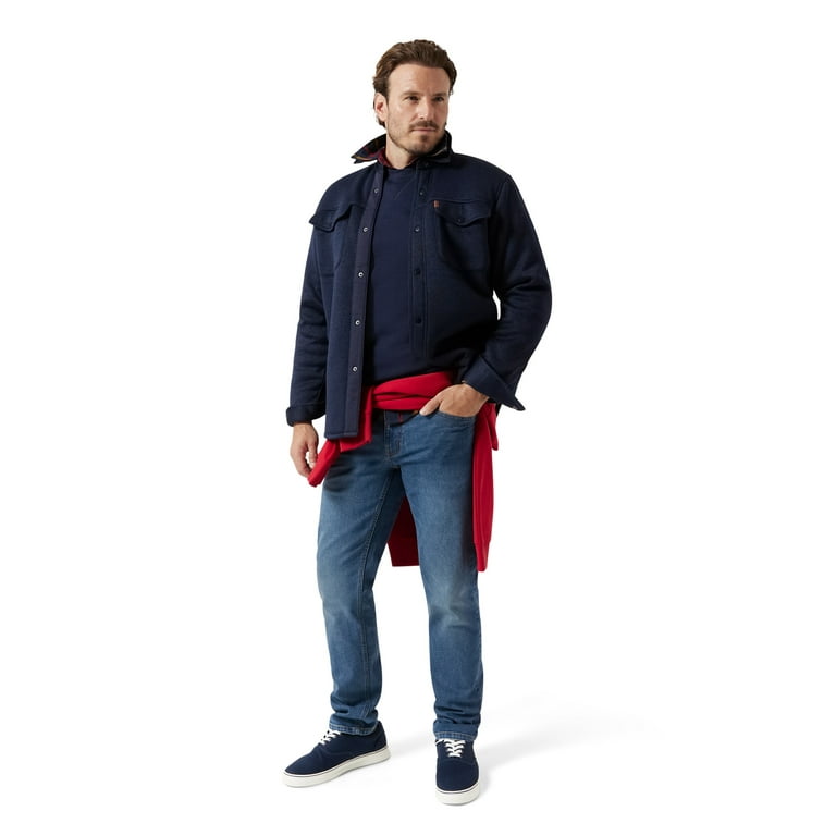 Chaps sherpa hot sale lined sweater jacket
