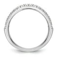 thumbnail image 2 of Solid 14K White Gold Diamond Wedding Band Ring Size 6 (.255 cttw.), 2 of 8
