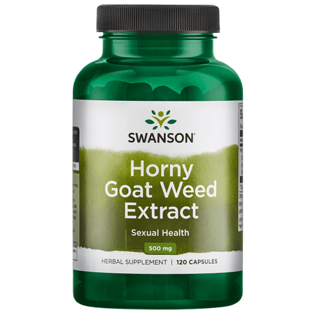 Swanson Horny Goat Weed Extract 500 mg 120 Caps (Best Horney Goat Weed Product)