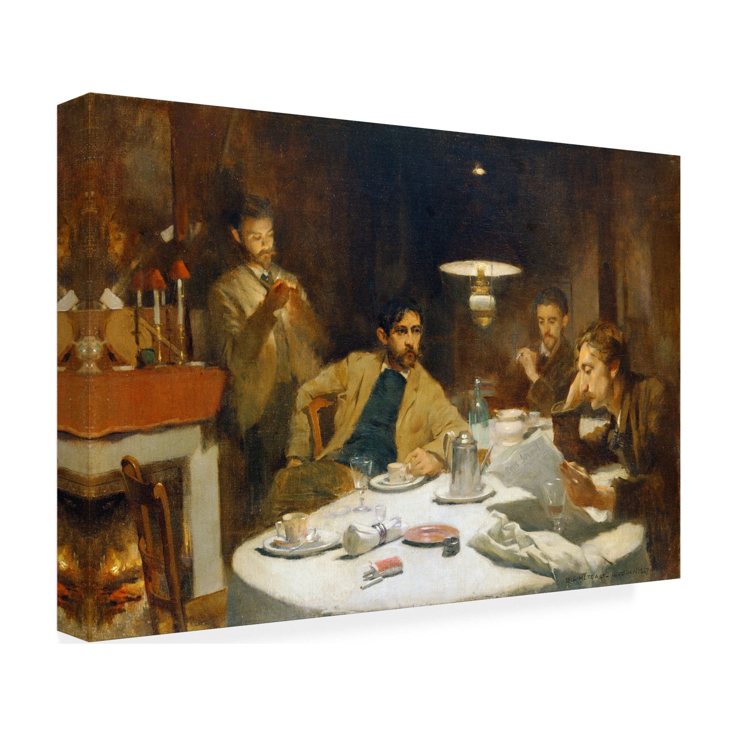 Willard Metcalf 'The Ten Cent Breakfast' Canvas Art