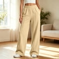 thumbnail image 3 of LRen Girl Sweatpants With Drawstring Teen Girls Elastic High Waisted Baggy Breathable Comfort Oversized Sweat Pants Trendy Fall Winter Trackpants for Casual Everyday Wear, 3 of 8