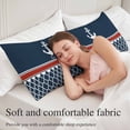 thumbnail image 5 of Navy Blue Coastal Body Pillow Covers 20"x54", Nautical Ocean Sea Anchor Abstract Art Soft Brushed Microfiber Breathable Throw Pillow Covers, Pillowcase with Zipper for Couch Sofa Bedroom Living Room, 5 of 9