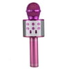 Htovila Professional BT Wireless Microphone Karaoke Speaker KTV Music Player Singing Recorder Handheld Microphone Rose Red