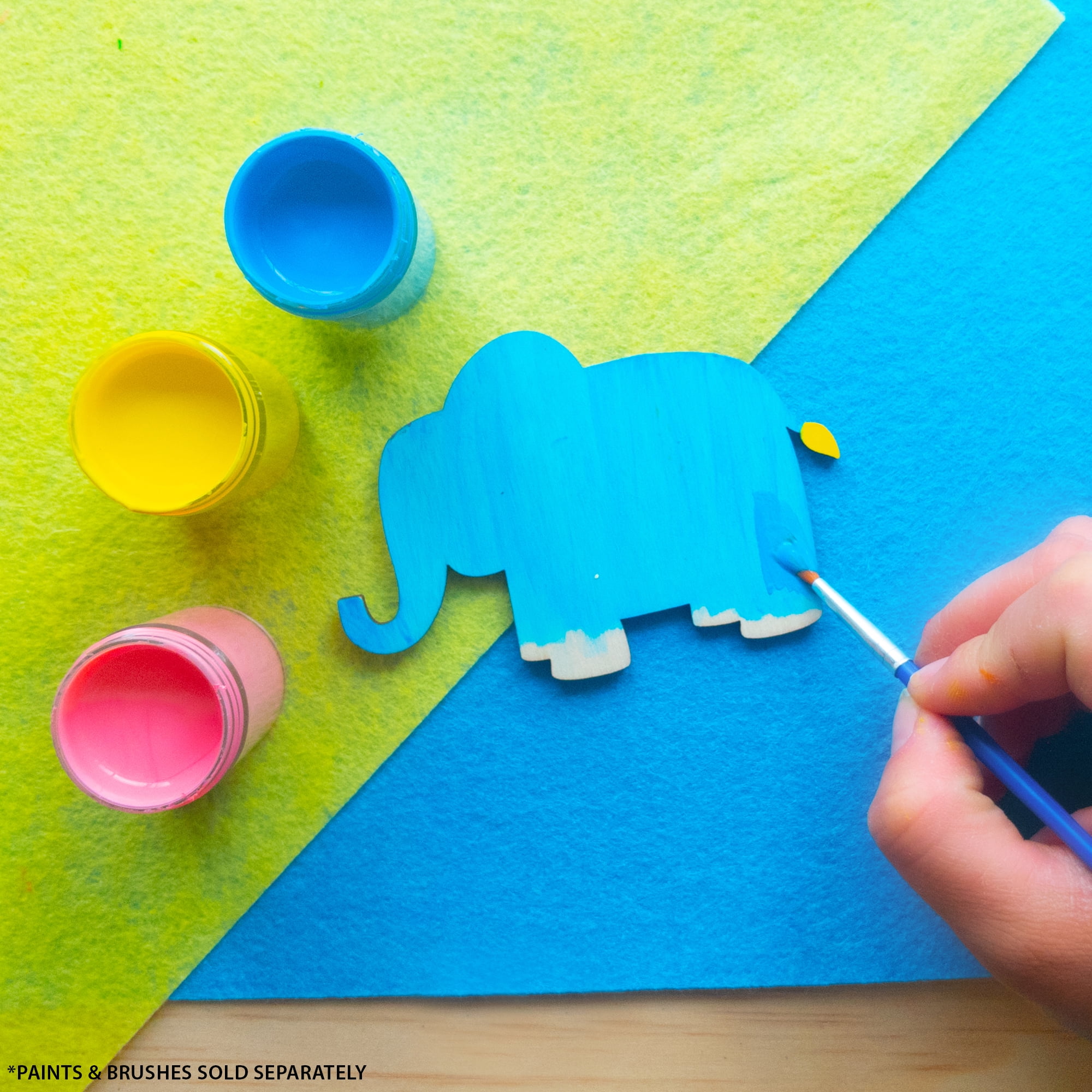 Hello Hobby Wooden Elephant Shape, Ready-to-Decorate Die-Cut Hello Hobby Wooden Elephant Shape, Ready-to-Decorate Die-Cut