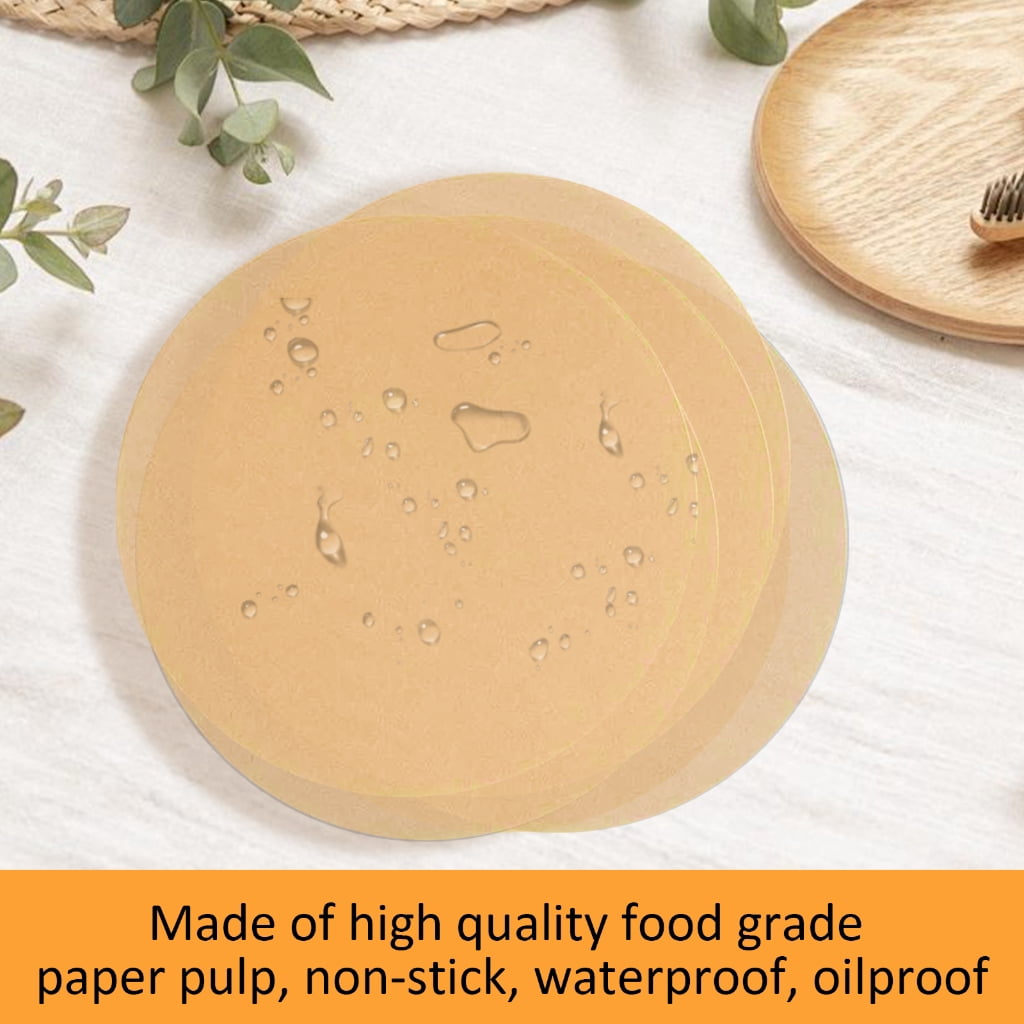 KUFptva 100Pcs Disposables Cake Liners Round Parchments Paper NonStick Bakings Parchments Bakings Paper for Oven, Fryers, Pans