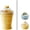 Yellow, variant on Lethargic 2-in-1 Collapsible Silicone Ice Ball Maker Cup, 11 fl oz TPR Folding Drink Cup, 5.9 x 3.5 in Yellow Blue Leak Resistant Travel Cup. Tumbler for Coffee, Juice, Home, Gym, Outdoor.