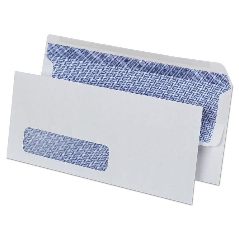 Double Window Business Envelope, #10, Square Flap, Self-Adhesive Closure, 4.13 x 9.5, White, 500/Box Double Window Business Envelope, #10, Square Flap, Self-Adhesive Closure, 4.13 x 9.5, White, 500/Box