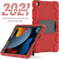 thumbnail image 4 of XYX Case for 10.2 inch iPad 9th/8th/7th Generation (2021/2020/2019), Dual Layer Slim Heavy Shockproof Rugged Protective Cover Case with Kickstand (Red Black), 4 of 7