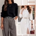 thumbnail image 5 of JASGOOD 2 Packs Leather Belts for Women Fashion Ladies Belt with Silver Buckle, 5 of 11