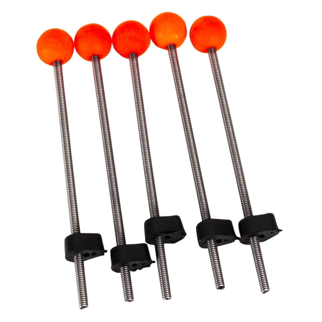 Daisyyozoid Canne à Pêche d'Hiver en Gros Canne à Pêche sur Glace Canne à Pêche avec Ressort à Billes Rouges 5 Pcs