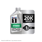 (4 pack) Mobil 1 Hybrid 0W-20 Advanced Full Synthetic Motor Oil, 1 Quart