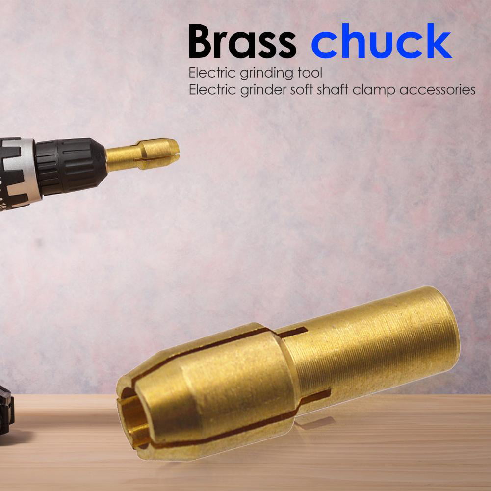 Rotary Tool Accessory 11Pcs Mini Brass Drill Chucks Collet Bit Set 0.5-3.2mm SW 