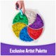 thumbnail image 5 of Kinetic Sand, Deluxe Swirl N' Surprise Playset, 2.5 libras de arena de juego (rojo, azul, verde, amarillo, blanco y morado), 4 herramientas, juguetes sensoriales para ni&ntilde;os de 3 Kinetic Sand NA, 5 of 7