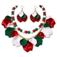 thumbnail image 1 of Set de Joyería FAERLIIRY Navidad Collar y Aretes en Rojo, Verde y Blanco, 1 of 5