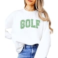 thumbnail image 2 of Floral Golf Sweatshirt for Women Teens & Children Preppy Varsity Style Golf Pullover White Sweatshirt Adult Small, 2 of 4