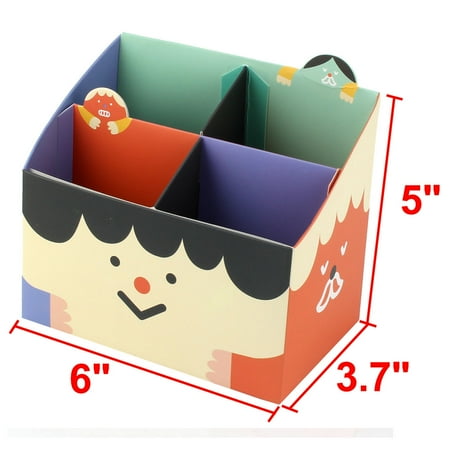 Home Paper Smiling Face Pattern Desktop Diy Pen Glasses Ruler