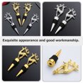 thumbnail image 4 of UPOUART 4Pcs Spiral Design Bottle Stopper Metal Assorted Color Airtight Condition for Lovers Weddings, 4 of 8