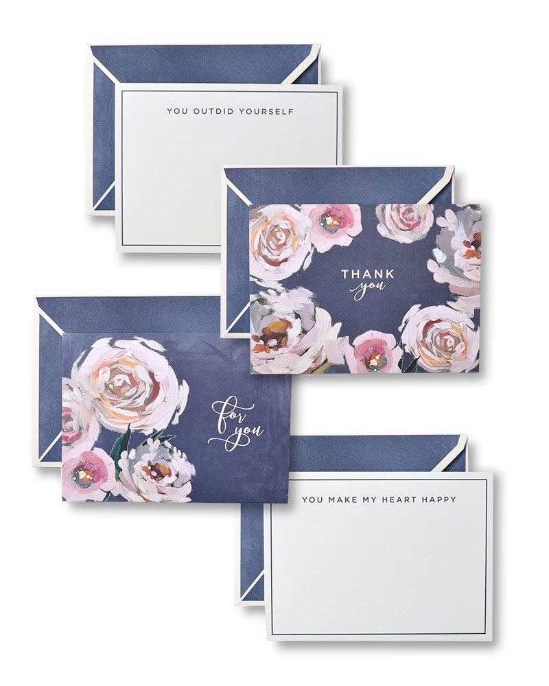 Stanley Navy & Pink Painterly Thank You Note Cards Box Set