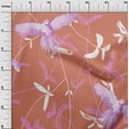 thumbnail image 3 of oneOone Viscose Chiffon Dark Rose Brown Fabric Tropical Parrot With Leaves Sewing Material Print Fabric By The Yard 42 Inch Wide, 3 of 4