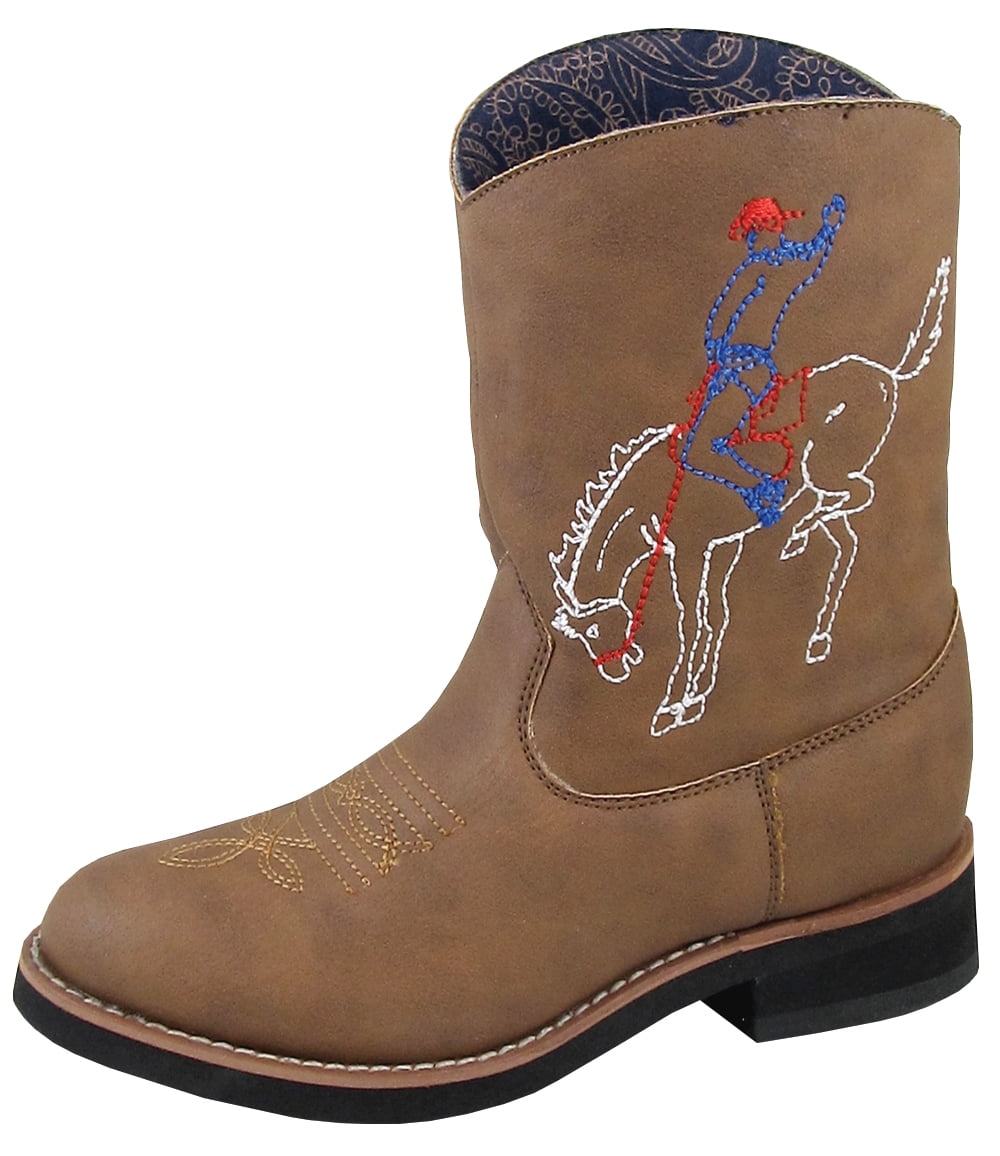 Smoky Mountain Boots Kid'S Night Horse Brown Distress Cowboy Kids