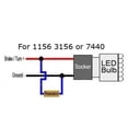 thumbnail image 4 of Xotic Tech 1 Pair 50W 6Ohm Load Resistors For LED Bulbs Turn Signal Lights Hyper Flash Fix Error Canceller, 4 of 9