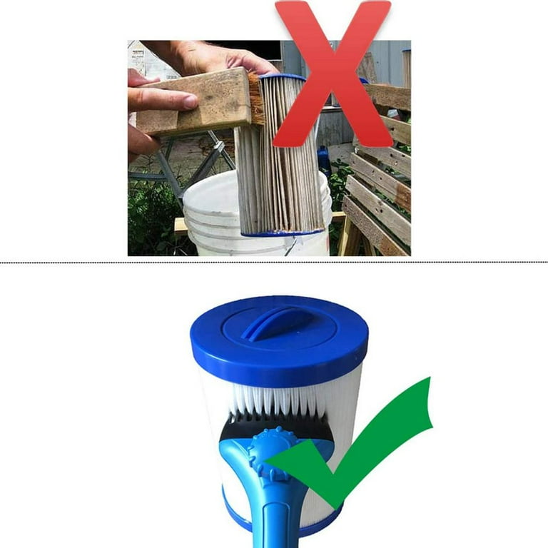 Pool filter cleaning brush, Hot tub filter cleaning brush