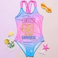 thumbnail image 3 of Shadoumai Girls Swimsuit One Piece Size 6 Ruffle Ruched Tankini for Girls Quick Dry Contrasting Trim Girls Dress Up Clothes Swimwear Shorts and Skirt Stripe Double Straps, 3 of 7