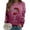 Hot Pink12, variant on Babysbule Womens Yoga Tops Women's Casual Print Lightweight Sweatshirts Thermal Cotton Crewneck Long Sleeve T-Shirts Loose Com