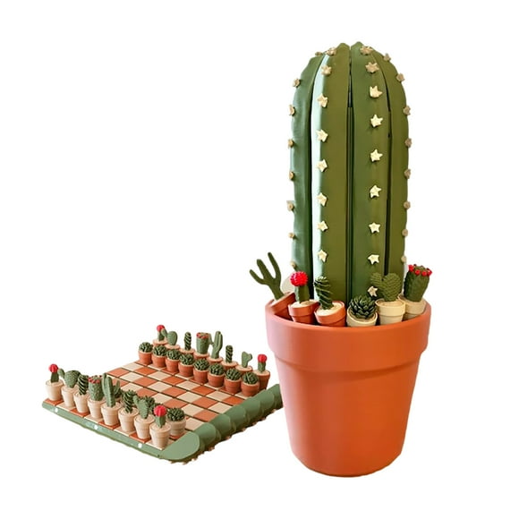 Hearth & Gear 3D Printed 32PCS Cactus Board Set • Roll Up Portable Cactichess Travel Board • Succulent • For Lovers Charades Game Kids Board And Games Adult Addition Caribou Game Antiquity Game Blah