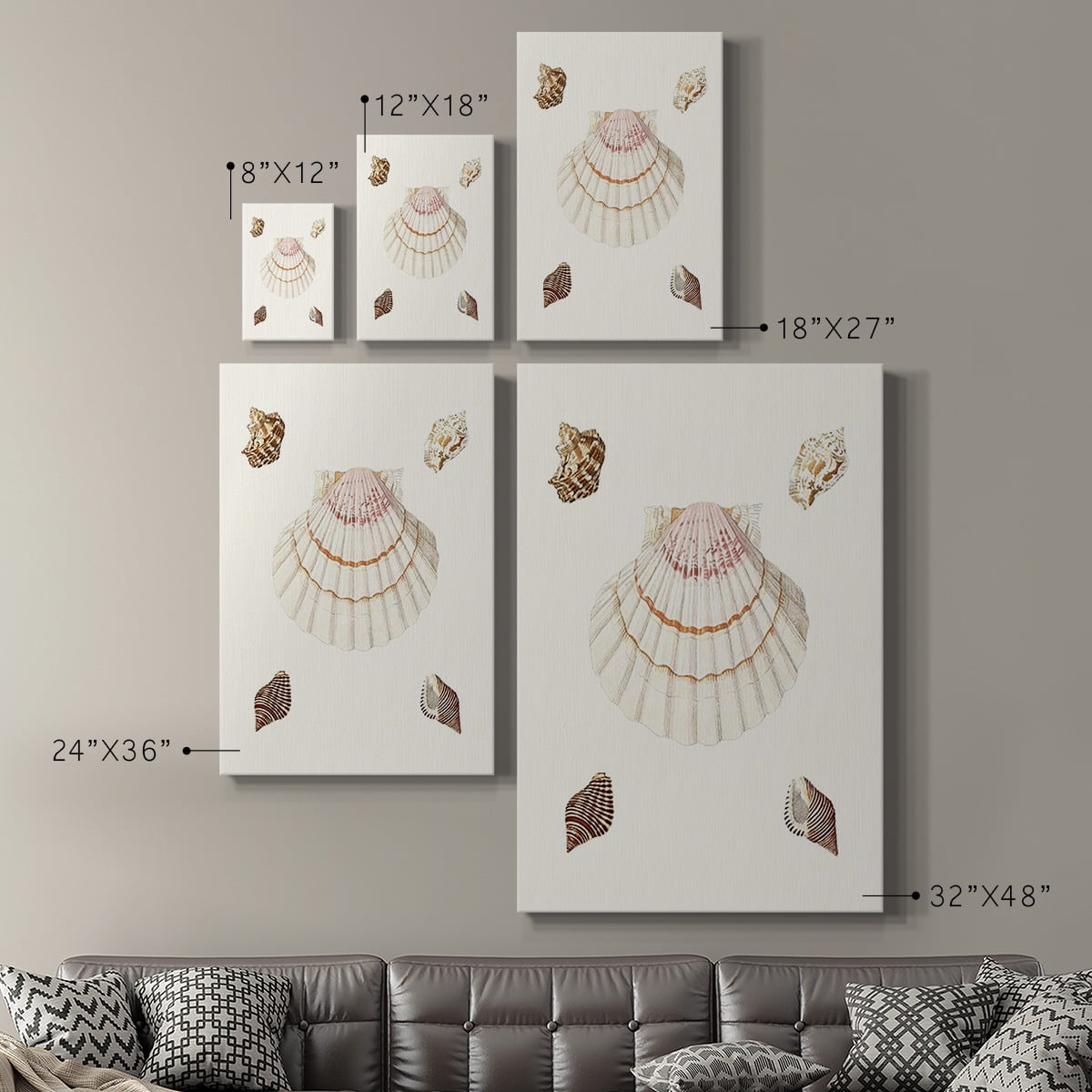 Pastel Knorr Shells IV Premium Gallery Wrapped Canvas - Ready to Hang