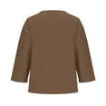 thumbnail image 7 of Bovxnpu 3/4 Length Sleeve Womens Tops, Dressy Casual Blouses for Women, Women's Fashion Summer V Neck Leisure Three-quarter Sleeve Solid XXXXXL, 7 of 7